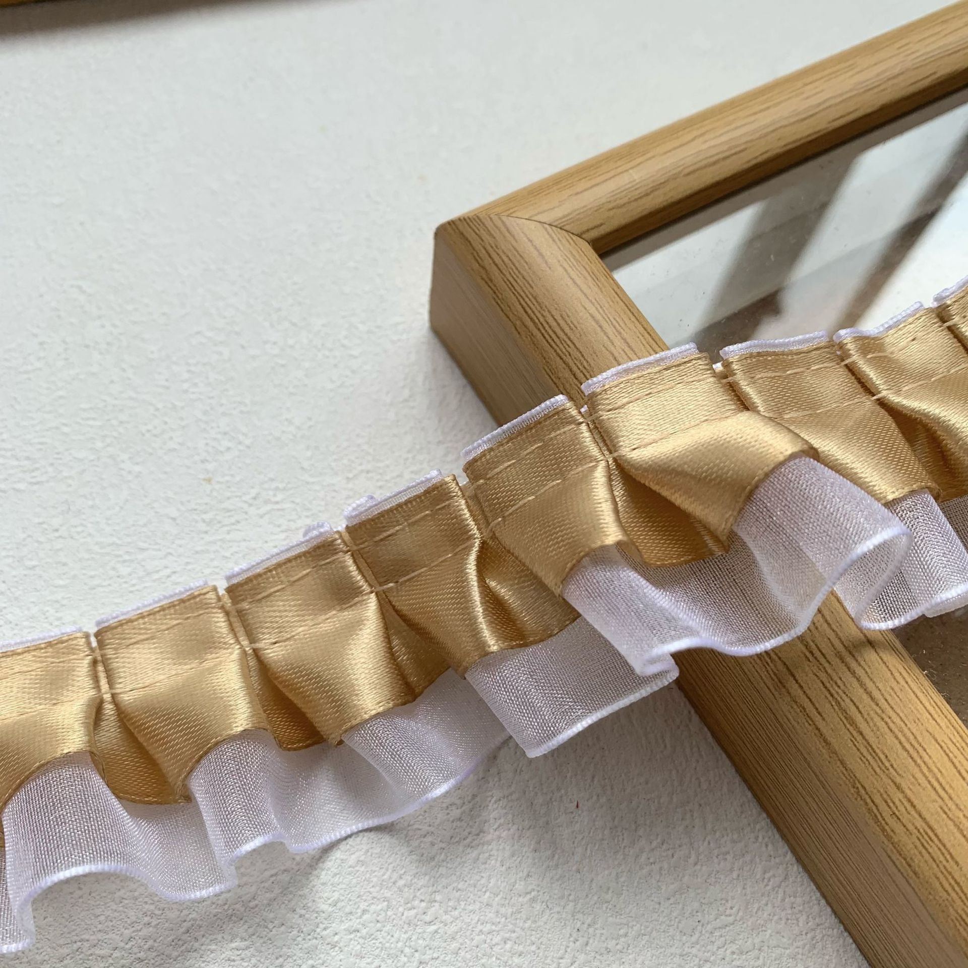 Wholesale 10pcs 4cm Polyester with Pleated Lace Trim Skirt Cuffs Handmade Diy Skirt Pannier