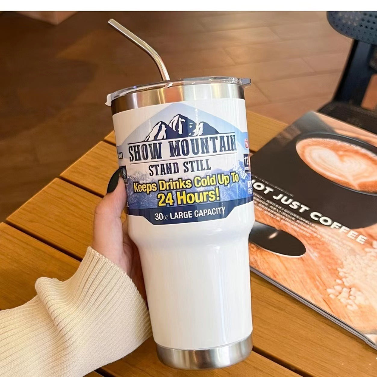 Wholesale Big Mac Large Capacity Insulated Car Straw 40oz Handle Ice Blaster Cup