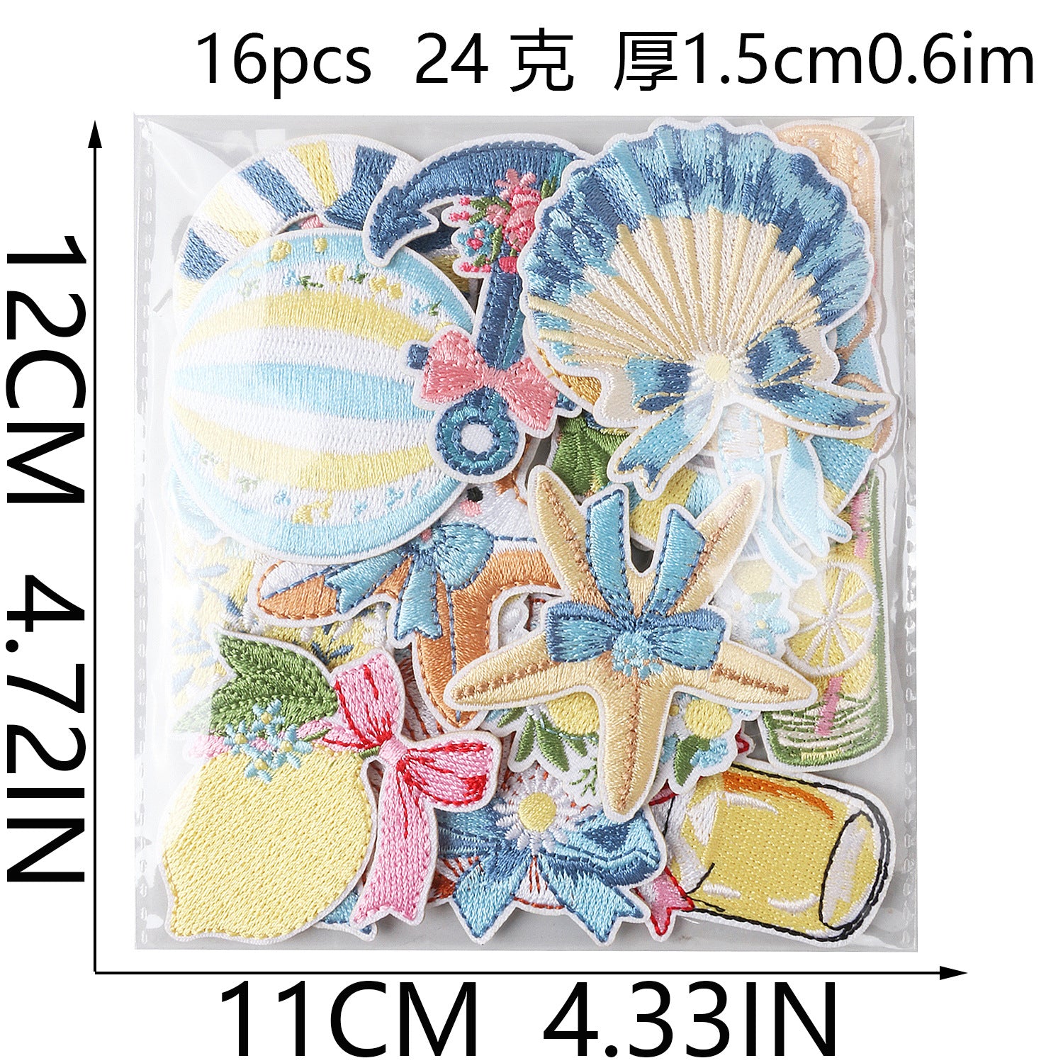 Wholesale Beach Vacation Iron On Embroidered Patch For DIY Denim Clothing Stylish Decorative Accent