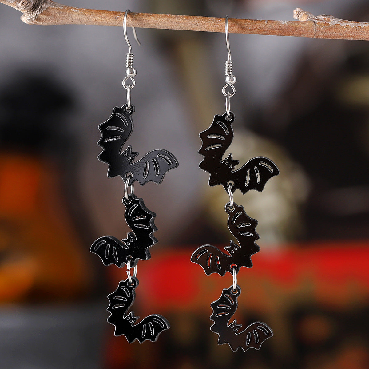 Wholesale Acrylic Gothic  Triple ing Pendant Earrings