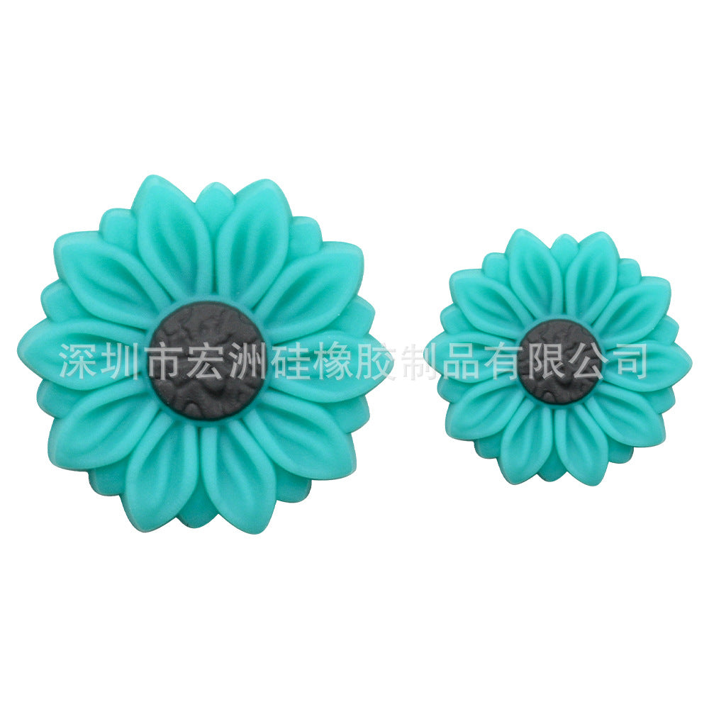 Wholesale 10pcs  new flower series handmade DIY pen accessories silicone beads focus beads