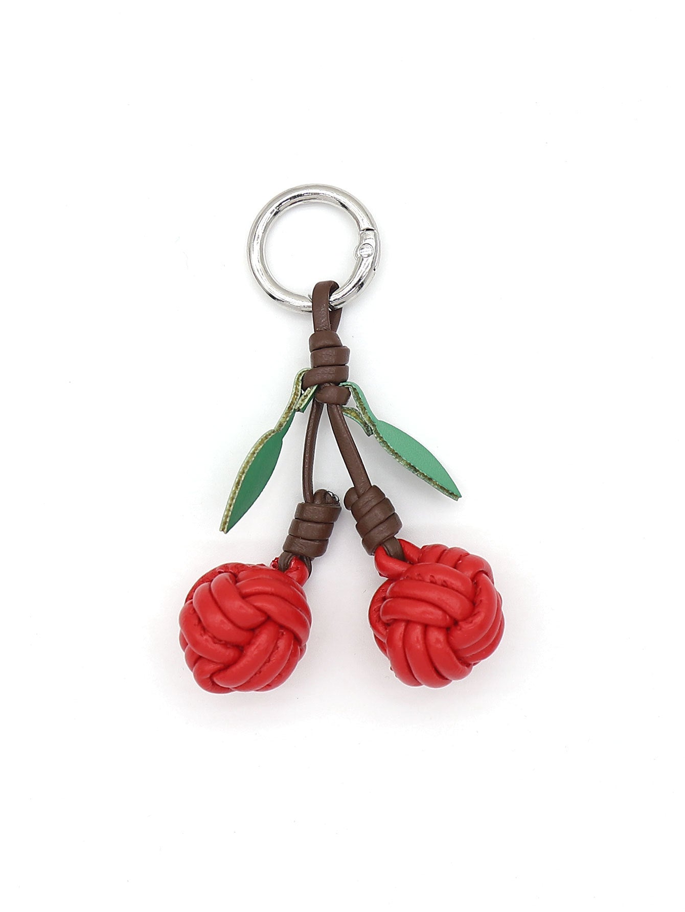 Wholesale Exquisite PU cherry shoe hanging woven ball pendant key chain bag hanging
