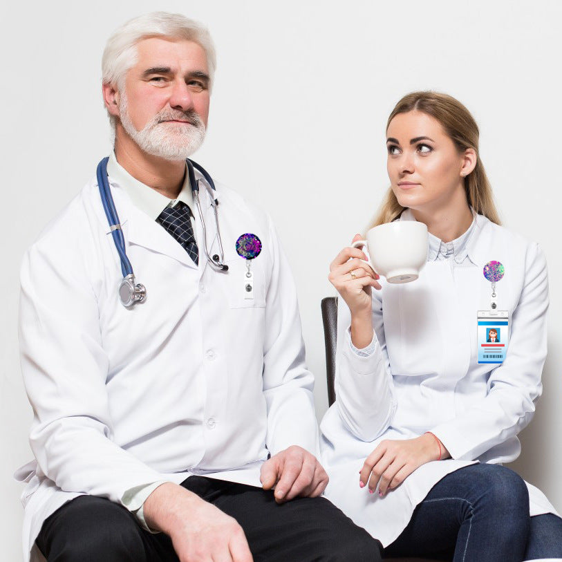 Wholesale Rotating Alligator Clip with Retractable ABS Scroll Badge Clip