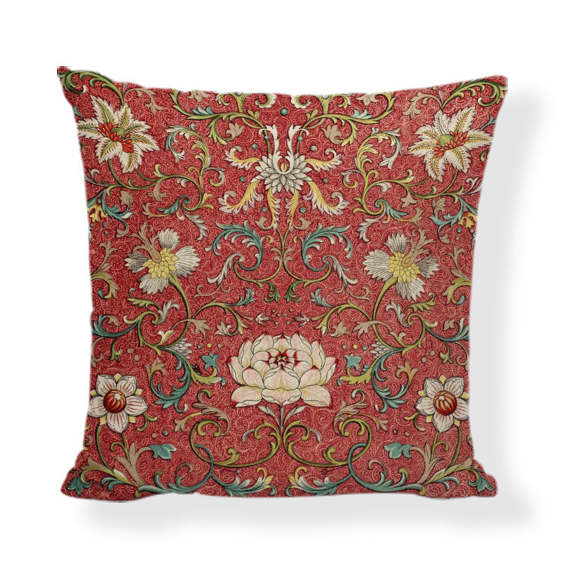 Wholesale Ethnic Style Retro Prints Polyester Linen Pillowcase