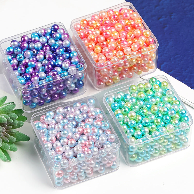 Wholesale 10mm Dual Color Gradient Beads ABS Imitation Pearl DIY Bead Accessories