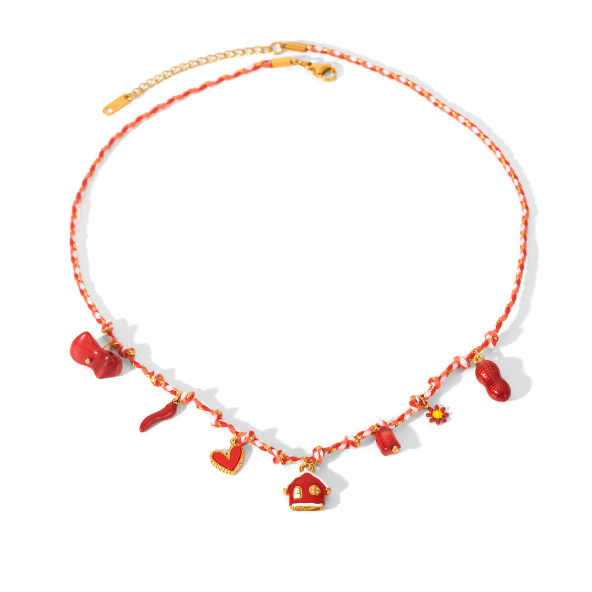 Wholesale Red House Heart Necklace