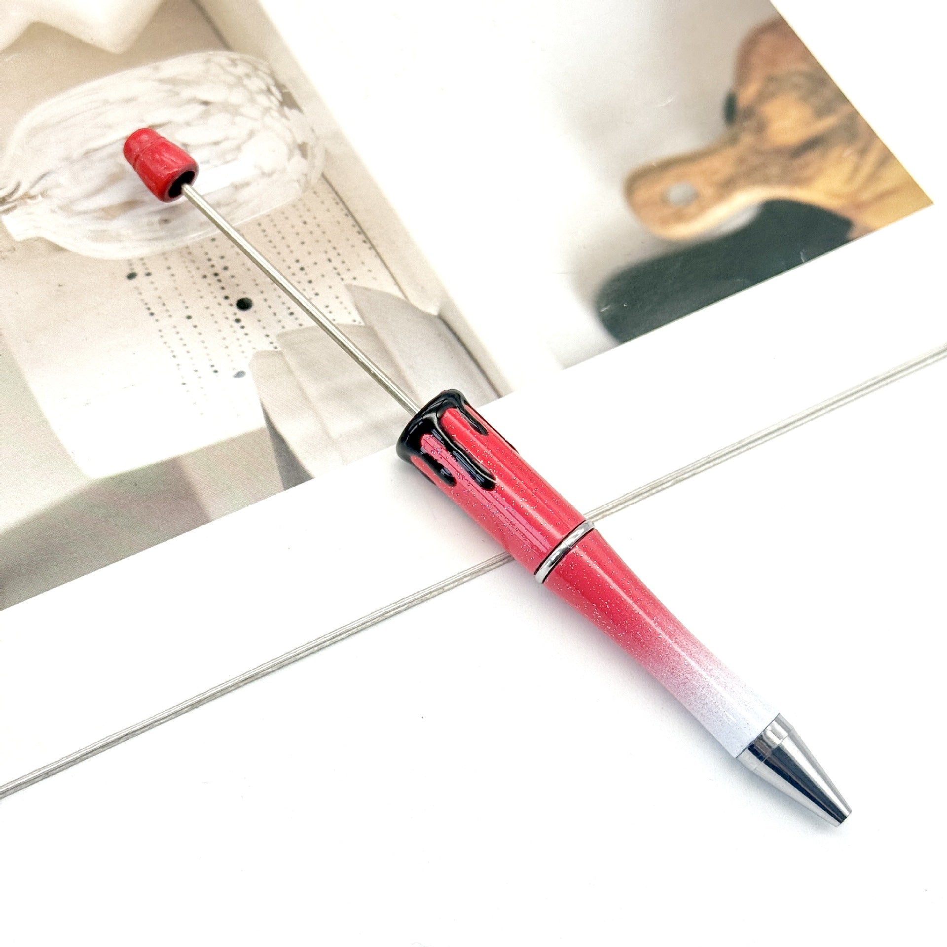 Wholesale New DIY Blood Print Beadable Pen Christmas Blood Print Pen