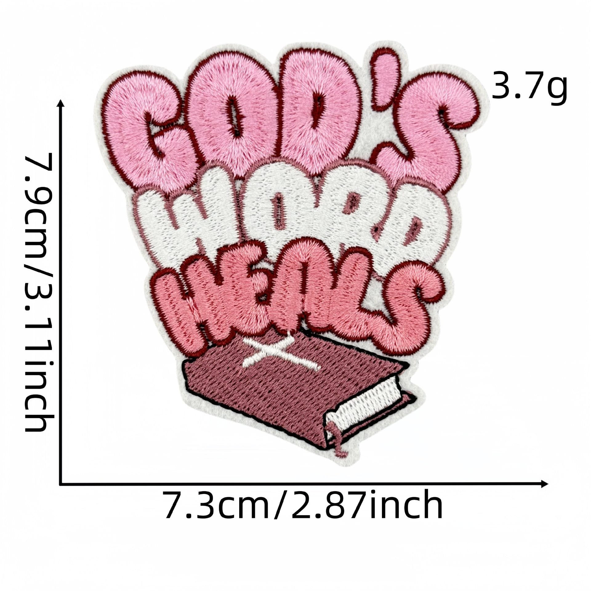 Wholesale pink Cartoon inspirational text DIY Patches