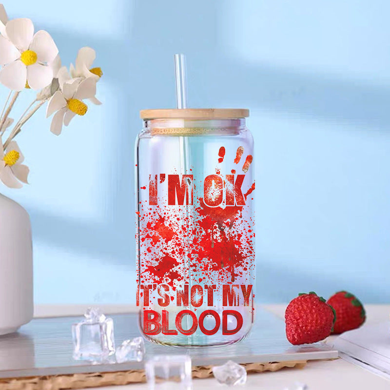 Wholesale Red Horror Series 16oz Cup UV DTF Wraps