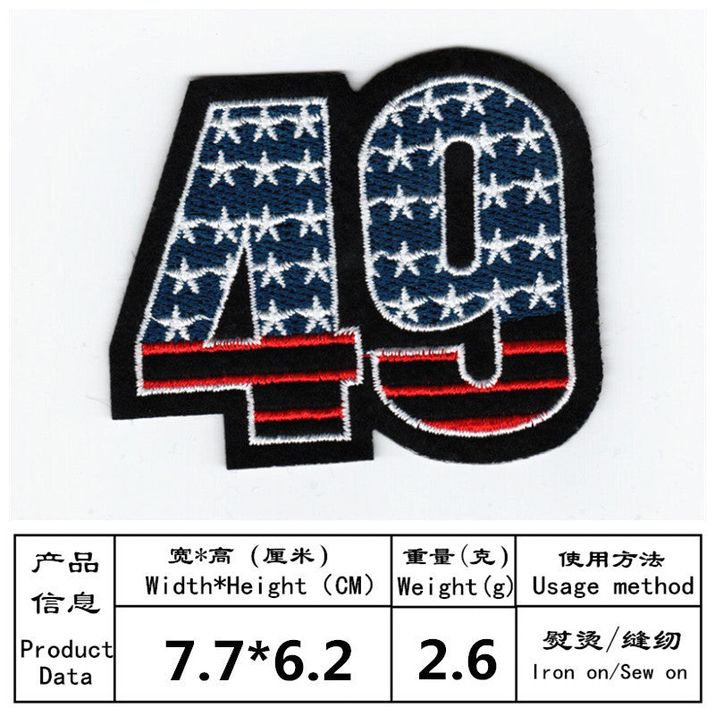 Wholesale Independence Day flag with diverse letters DIY Patches