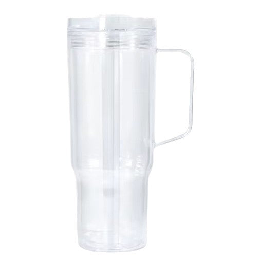 Wholesale 40oz transparent plastic cup with glitter double-layer large capacity customized water cup