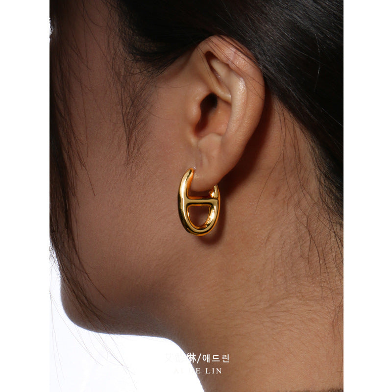 Wholesale Creative Pig Nose Copper Earrings