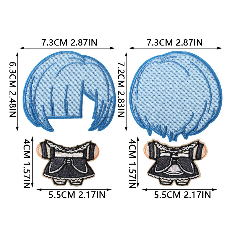 Wholesale Stylish DIY Non Woven Fabric Doll Embroidery Patch Kit 200 Sets Polyester Thread For Clothing Accessories OLY Exclusive
