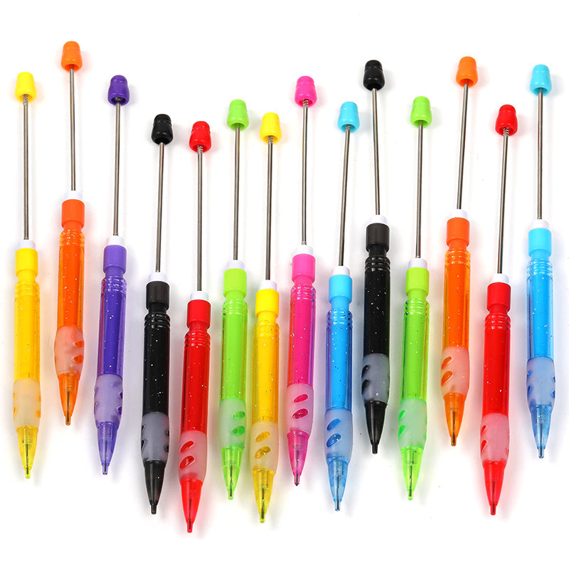 Wholesale 5pcs Multi Color DIY Non Sharpening Continuous Core 0.5mm Automatic Pencil Bead Pen