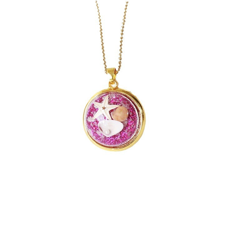 Wholesale 6pcs Natural Conch Shell Specimen Necklace