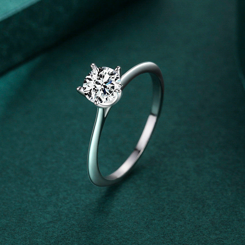 Wholesale S925 Niche Simple Temperament Versatile Super Shiny Sterling Silver Ring