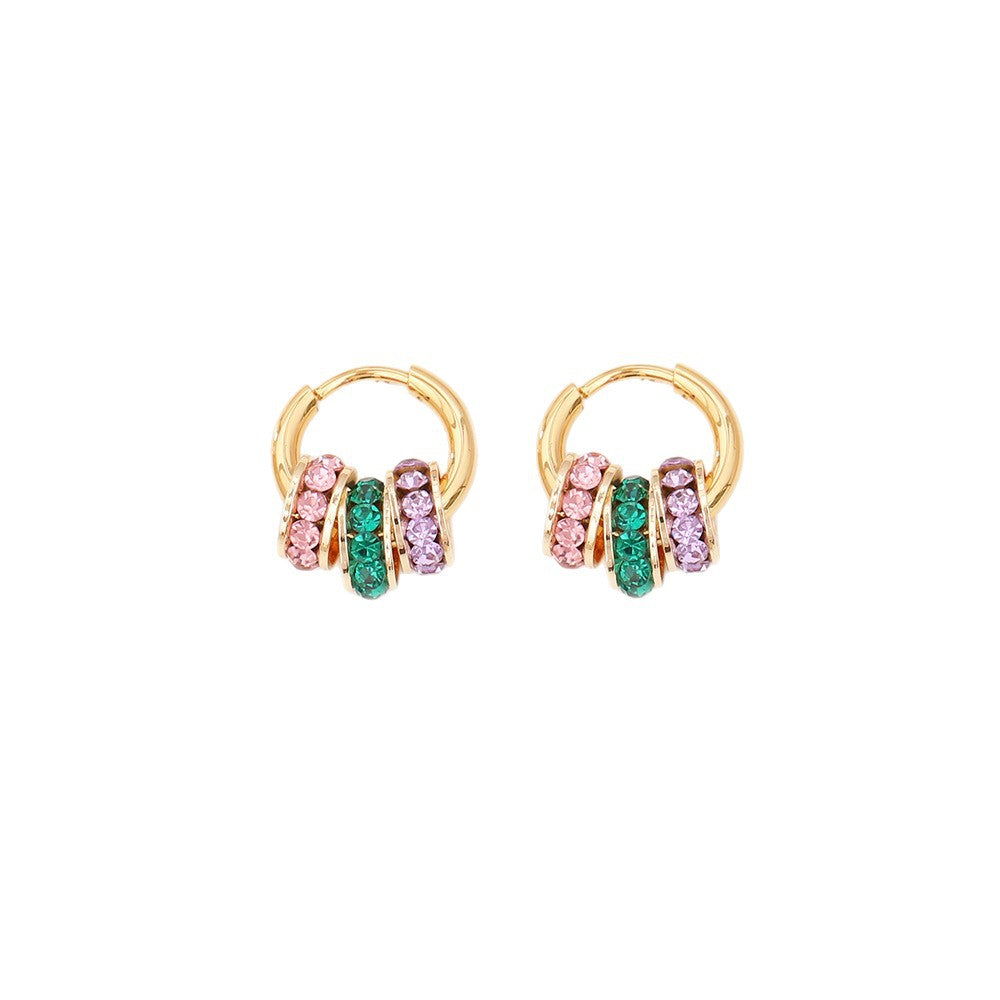 Wholesale Fireworks pearls cat eyes plant studded diamond earrings