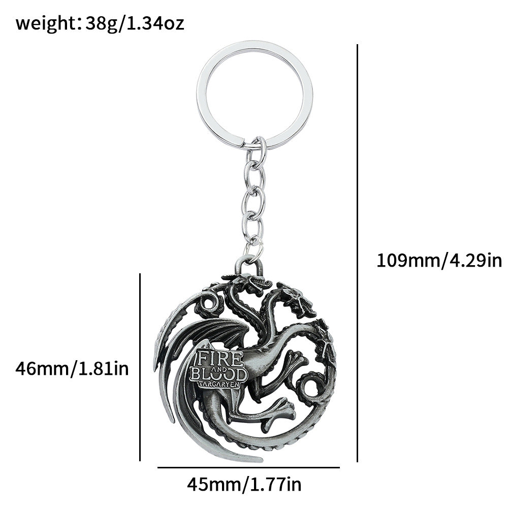 Wholesale scepter hourglass keychain game jewelry crown pendant