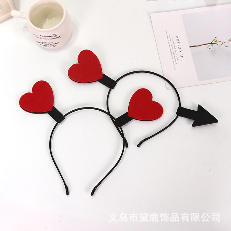 Wholesale 8pcs Valentine's Day Performance Festival Activities Dress Up Heart-shaped Headband
