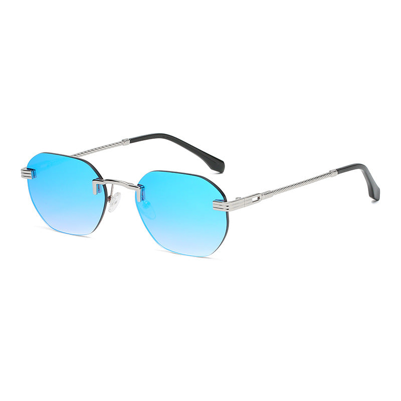 Wholesale PC Small Frame Color Film Frameless Sunglasses