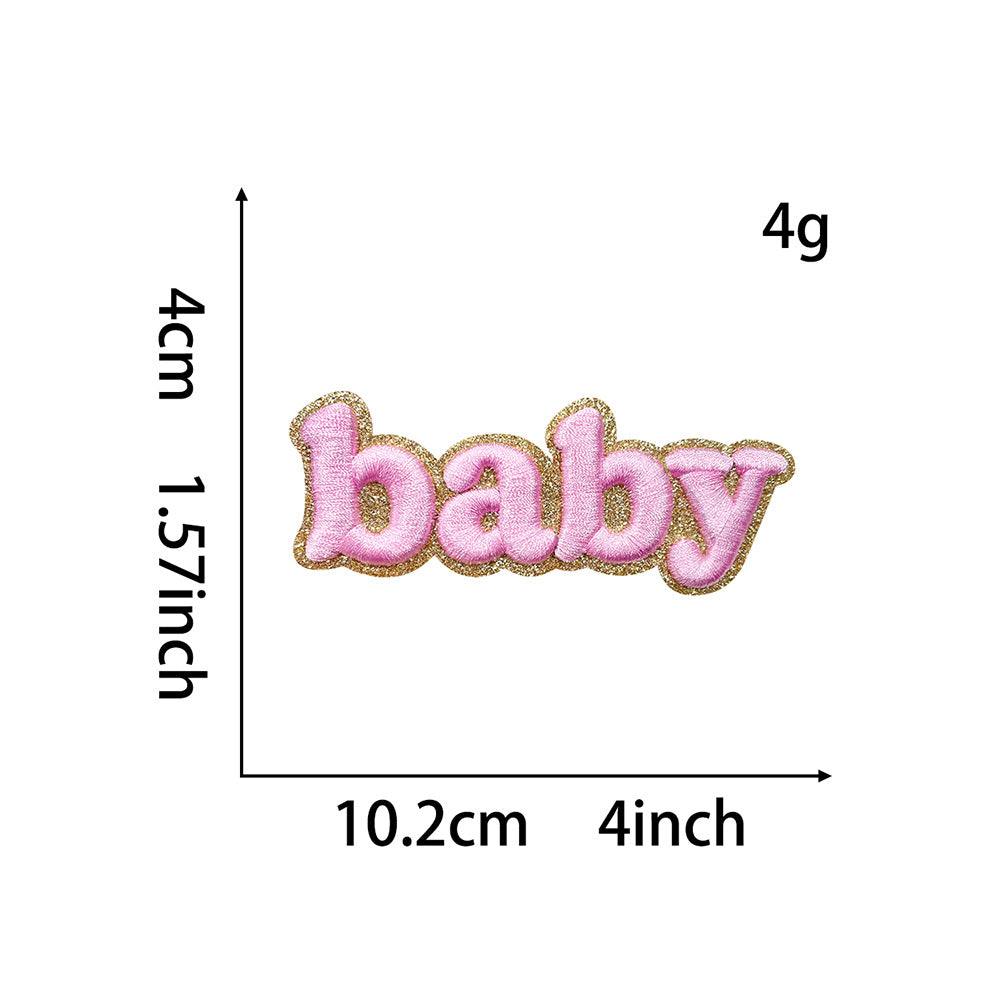 Wholesale Trendy Embroidered Letter Applique Patch With Sequin Edge DIY Iron On Clothing Decoration For Coats Everyday Fashion Accessory