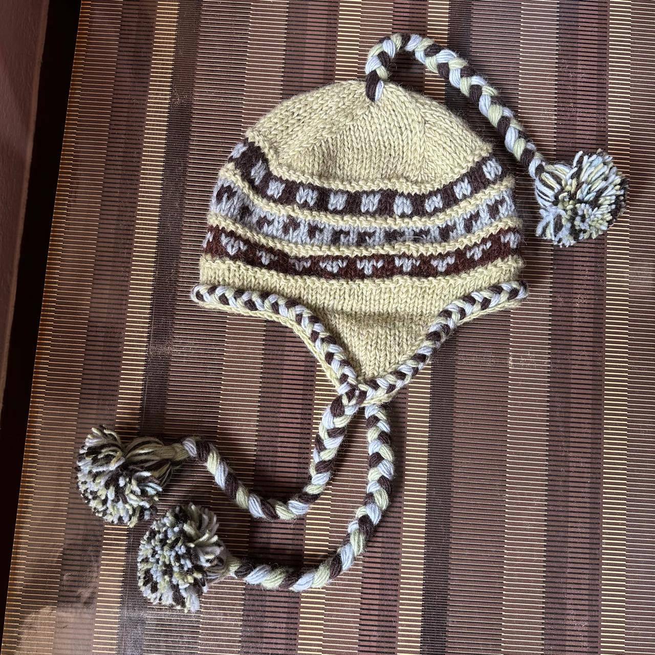 Wholesale Wool Warm Rainbow Plus Velvet Thick Earmuffs Beanie