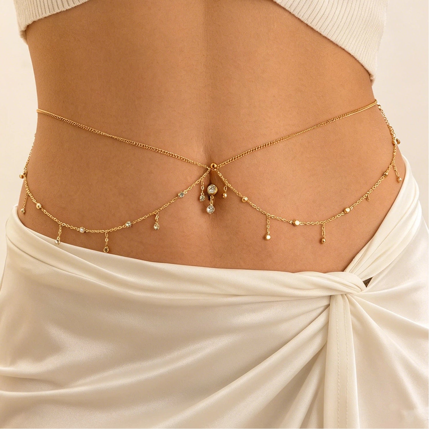 Wholesale Frosted Iron Waist Chain Moon Sun Starfish Design Vacation Style Fashion Accessory For Women