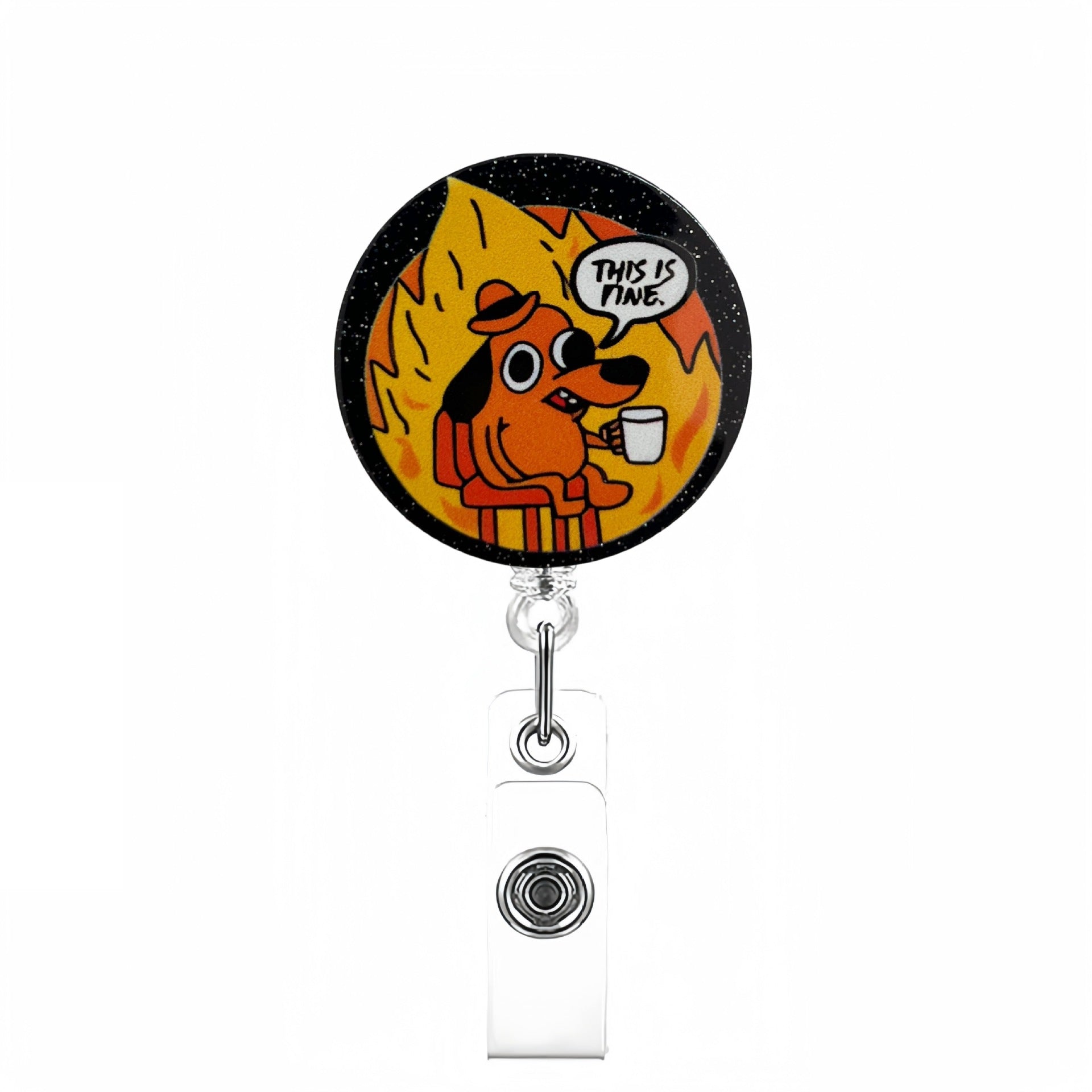 Wholesale Sparkling Raccoon Stretch Badge Reels