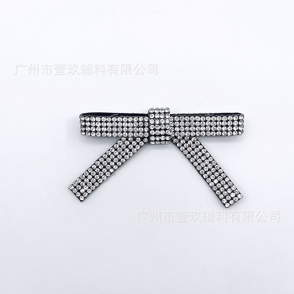 Wholesale 5pcs Hot melt adhesive bow tie for rhinestones DIY Patches