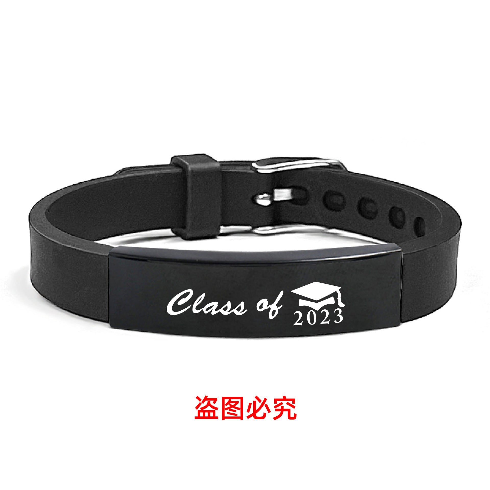 Wholesale Graduation Season Gift Engraved Stainless Steel Silicone Necklace