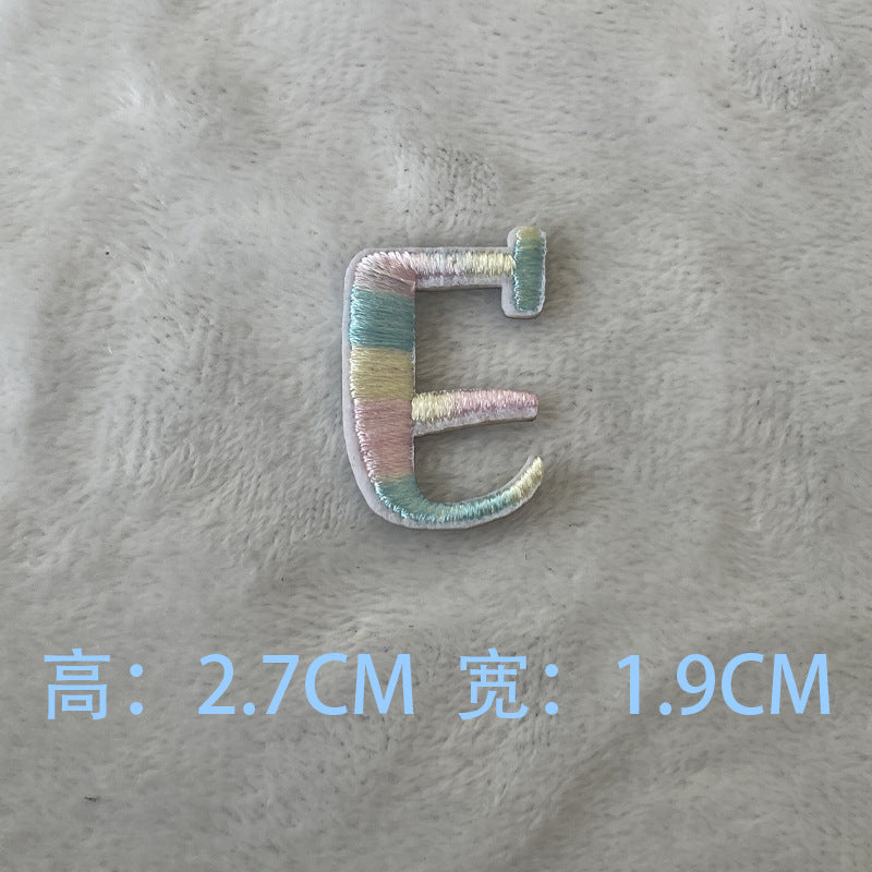 Wholesale Colorful 26 English letters embroidered patch