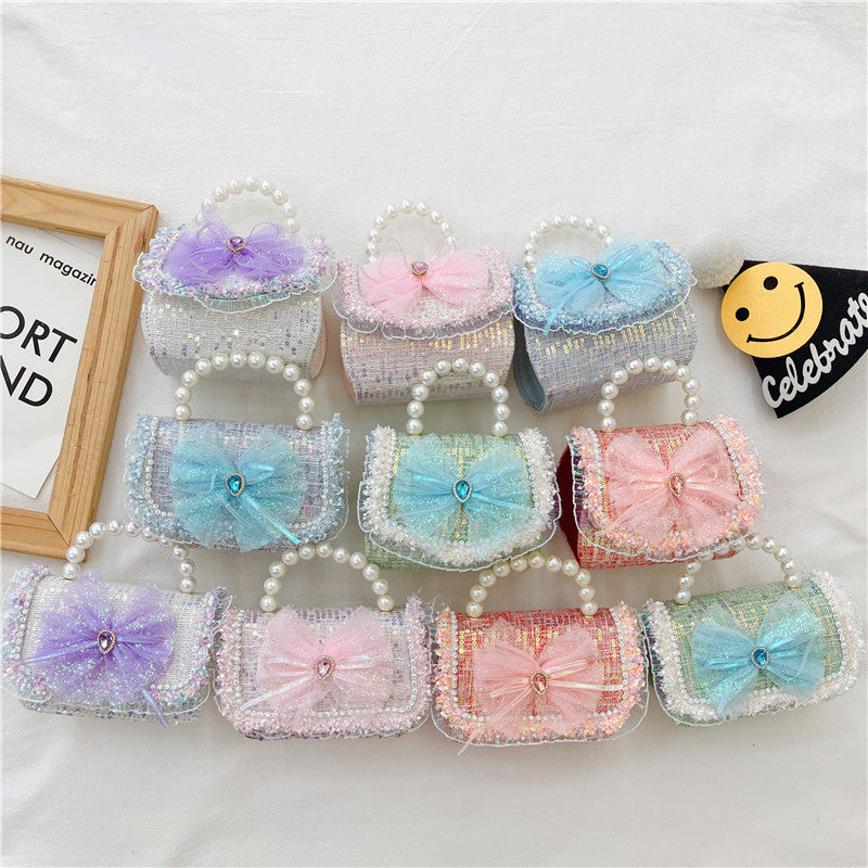 Wholesale PVC Children Pearl Portable Fragrance Coin Purse