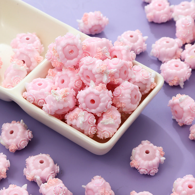 Wholesale Cartoon 3D Flower Heavy Beads