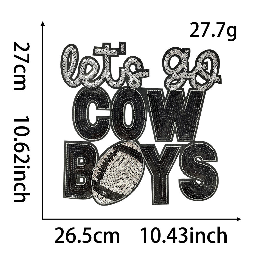 Wholesale Team sequin sports embroidery DIY Patches