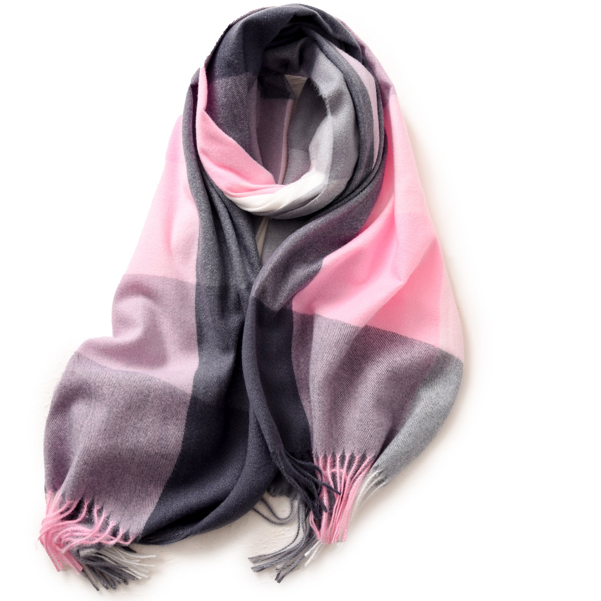 Wholesale Striped Plaid Large Shawl Elegant Lady Style Autumn and Winter Warm High-end Scarf