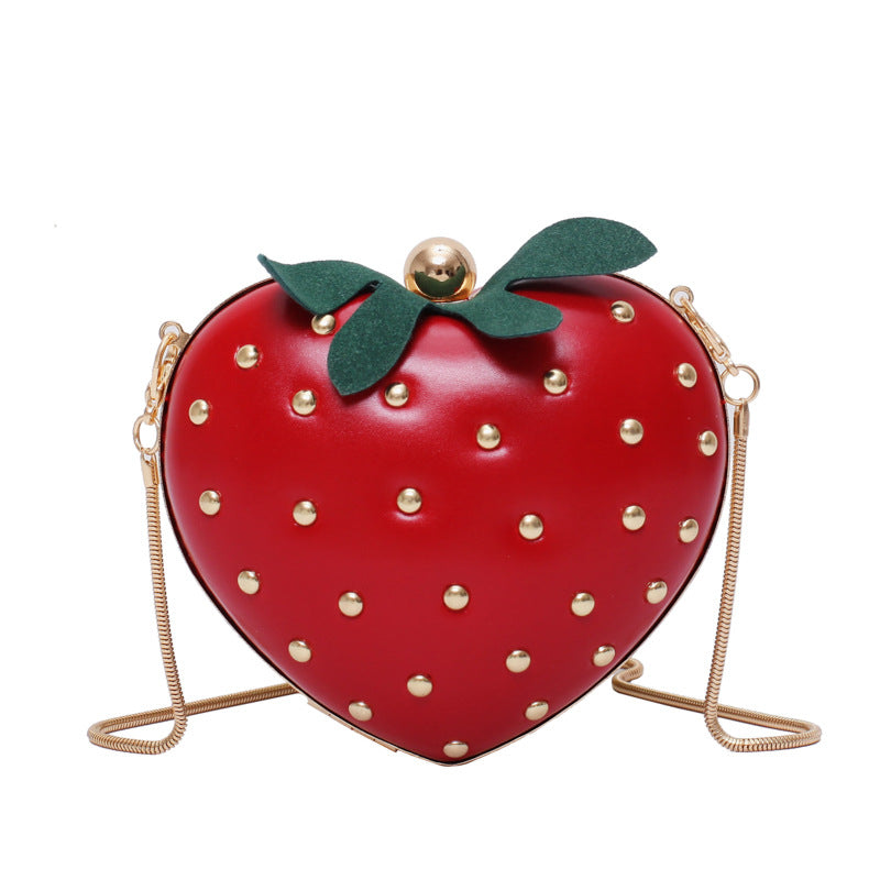Wholesale PU Strawberry Messenger Bag