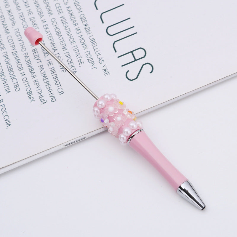Wholesale Beadable Pens DIY Patch Pearl Flower Beadable Pen