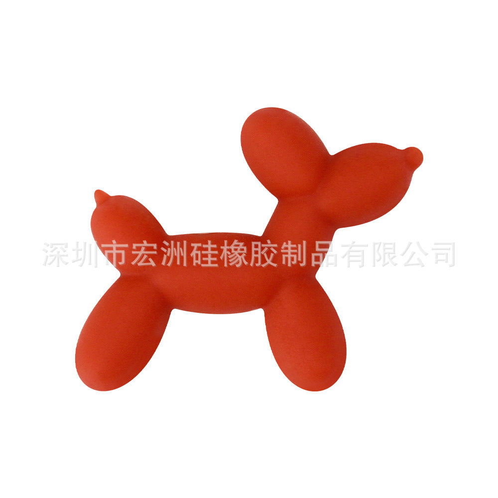 Wholesale 10pcs/ pack Balloon Dog  Food Grade Silicone Beads DIY Loose Beads