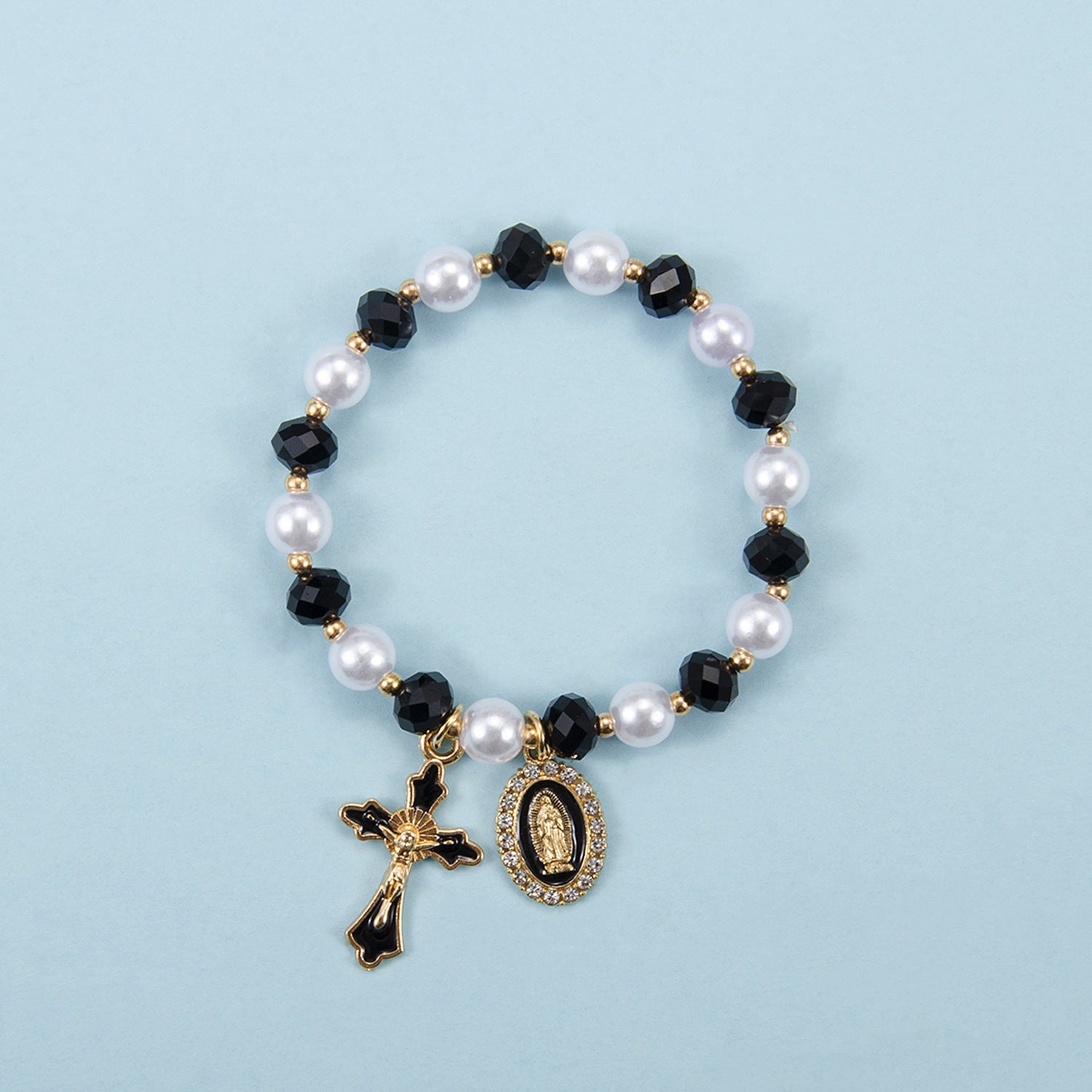 Wholesale Diamond-encrusted cross series bracelet