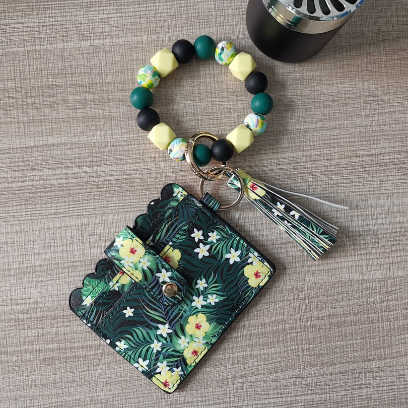 Wholesale Christmas Santa Claus Snowman Moose Silicone Wrist Coin Purse Keychain