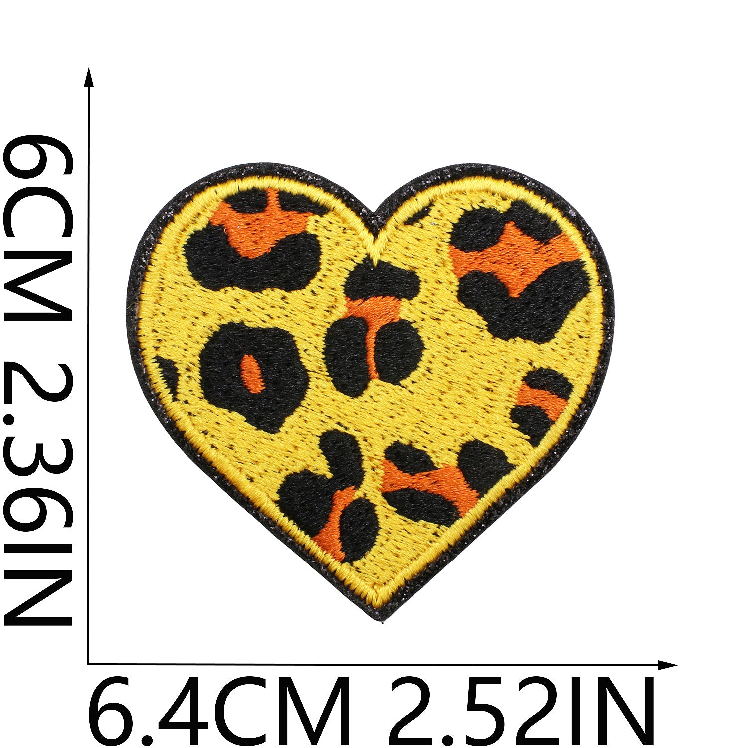 Wholesale Leopard Print Glitter Star Embroidered Patch Polyester Applique For Clothing Bags DIY