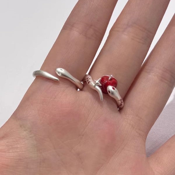 Wholesale Apple and Snake Sweet Cool Cute Adjustable Rings