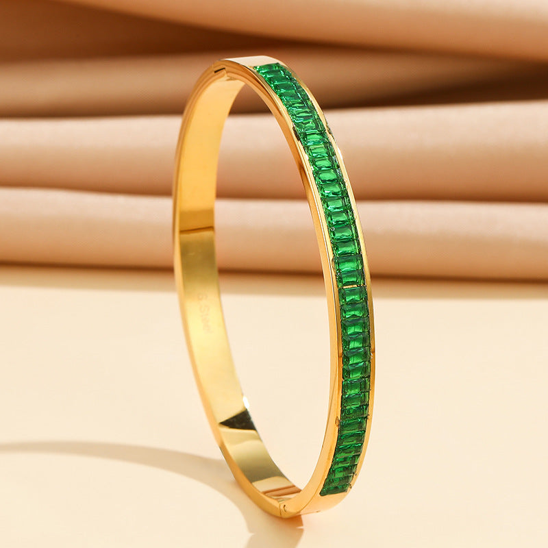 Wholesale Titanium Steel Stainless Steel Zircon Full Diamond Bracelet