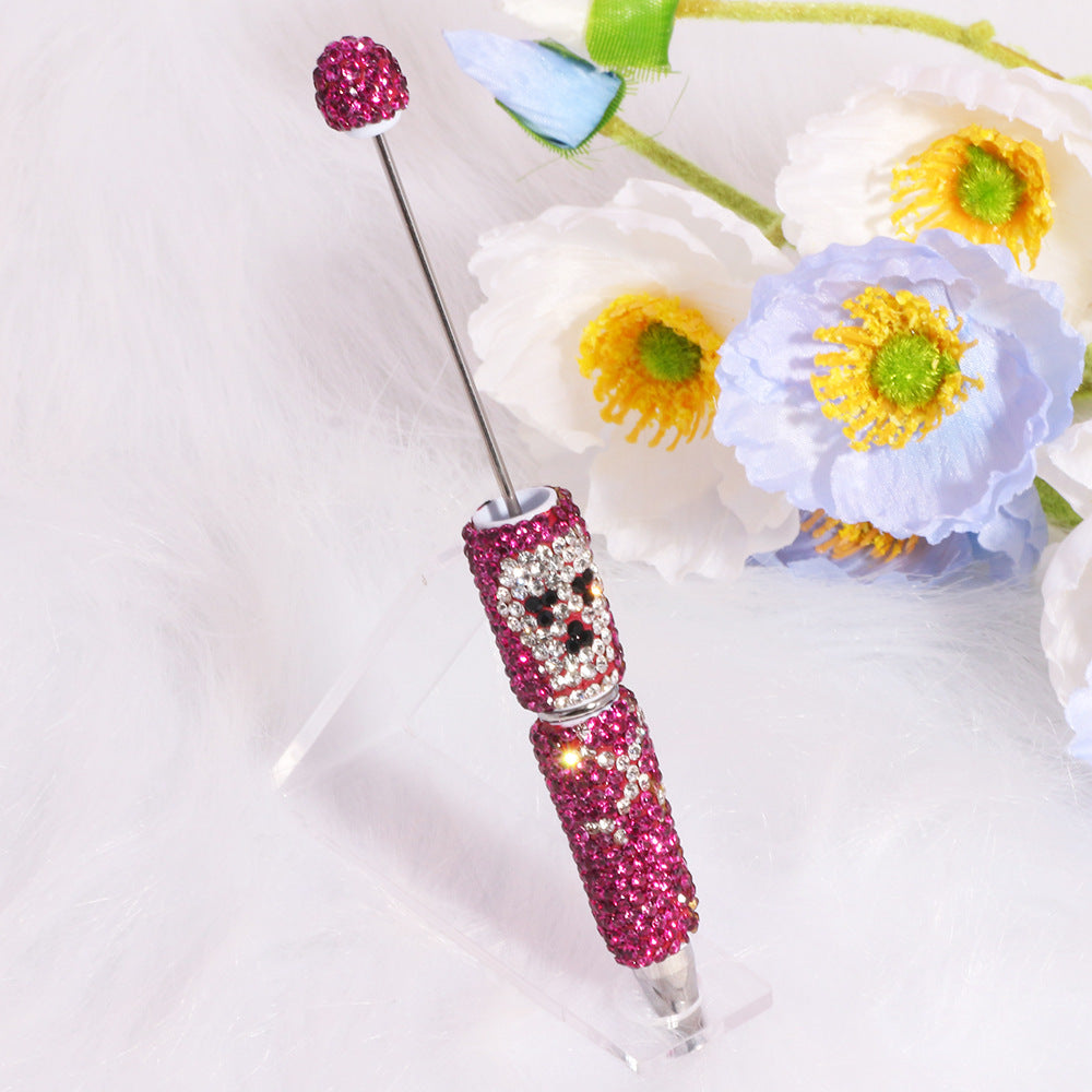 Wholesale Creative DIY accessories clown pirate skull bead pen multi-color pen colorful cute cartoon diamond pen