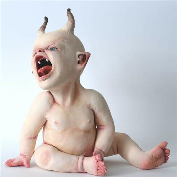 Wholesale Halloween scary baby resin statue ornaments