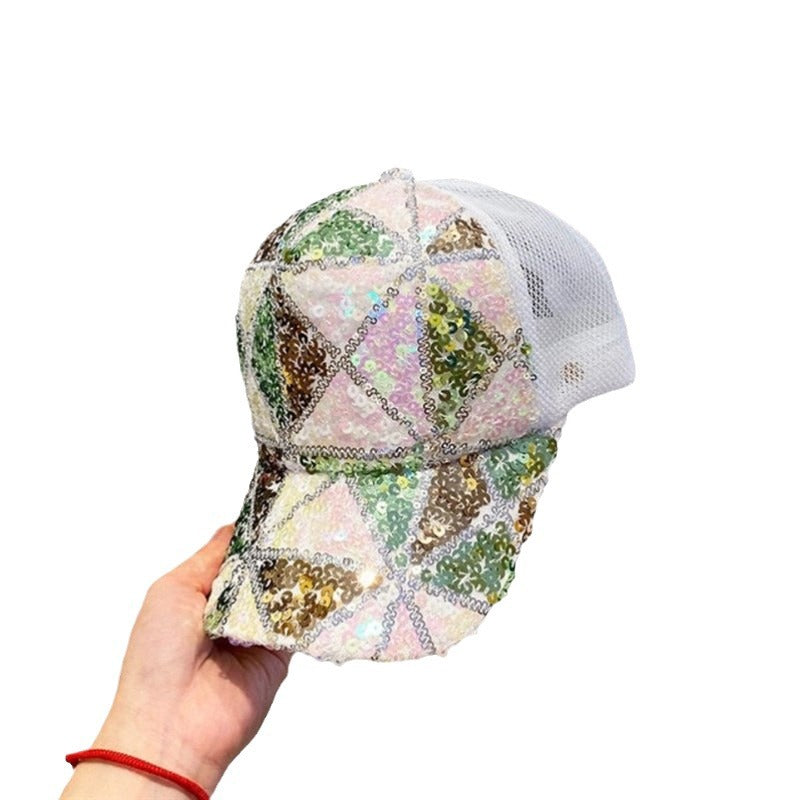 Wholesale Cotton Colored Sequin Duckbill Caps