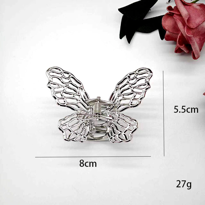 Wholesale Sweet Butterfly Clip Korean Korean-style Head Half-tied Hairpin Valentine's Day Cross-border Hollow Shark Clip Bangs Clip