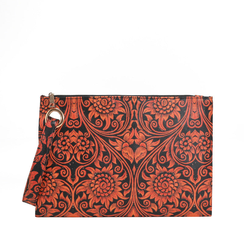 Wholesale Western Aztec Printed Envelope PU Handbag