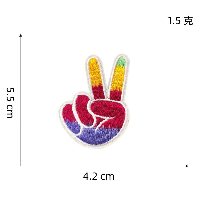 Wholesale Embroidered Butterfly Cartoon Floral Iron On Patch For Hat Decorative Fashion Accessory
