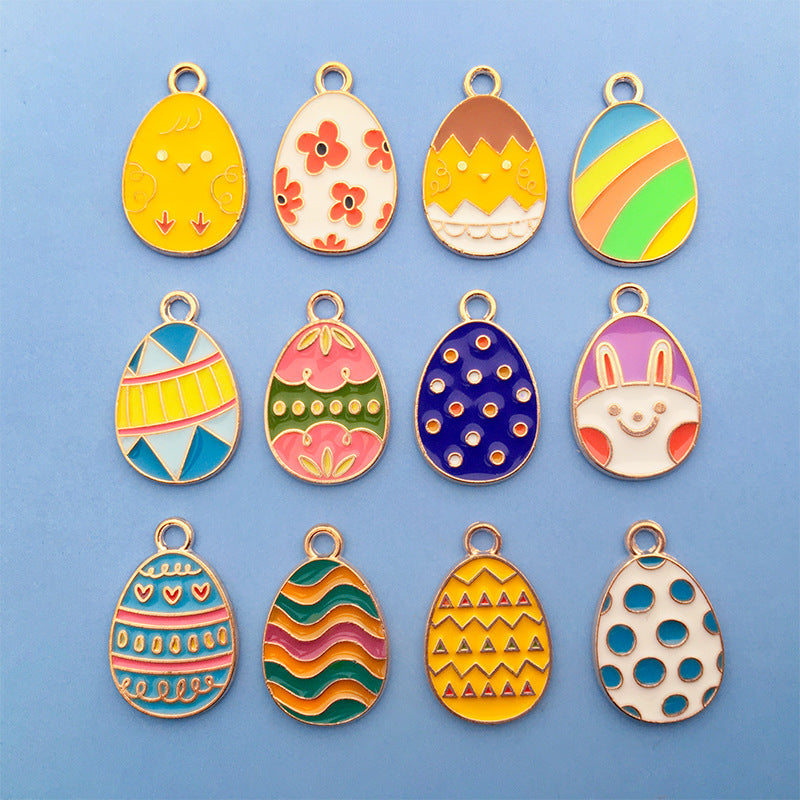 Wholesale Easter Egg Alloy Keychain Accessories
